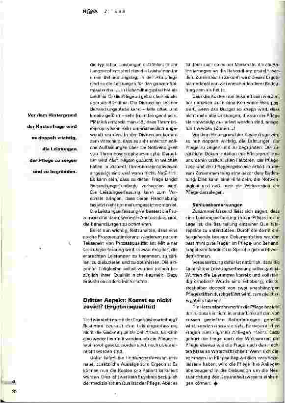 Vorschauseite 3: Hat Leistungserfassung etwas mit Pflegequalität zu tun?