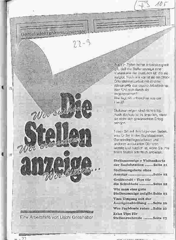 Vorschauseite 1: Die Stellenanzeige