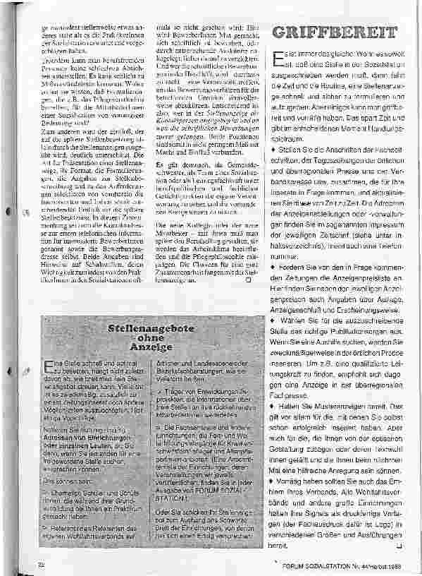 Vorschauseite 3: Die Stellenanzeige