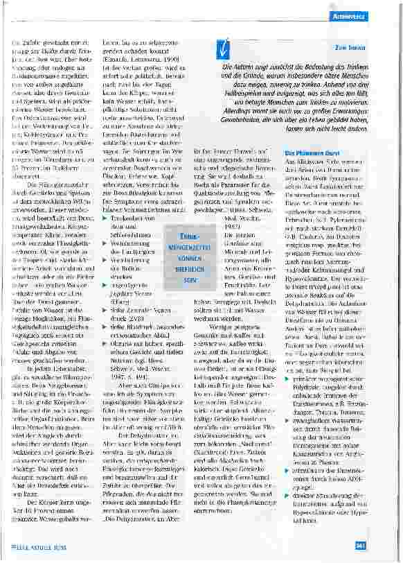 Vorschauseite 2: Trinkverhalten bei Betagten