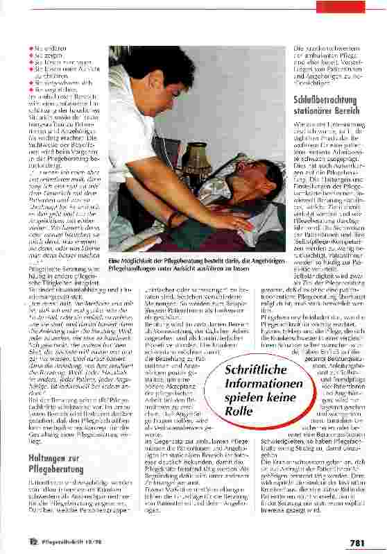 Vorschauseite 3: Die Unterschiede zwischen ambulantem und stationärem Bereich sind beachtlich - Das Pflegeberatungsverständnis von Pflegefachkräften