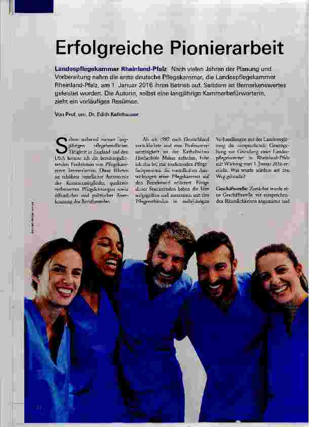 Vorschauseite 1: Erfolgreiche Pionierarbeit