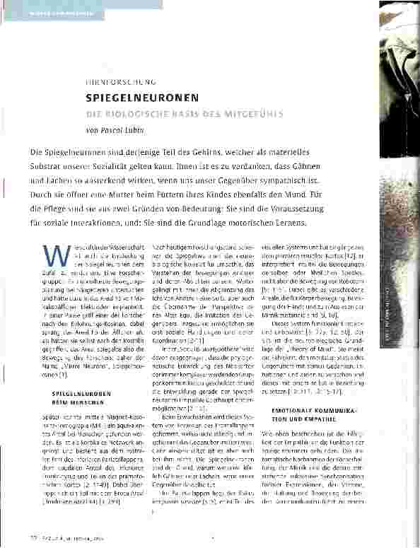 Vorschauseite 1: SPIEGELNEURONEN
