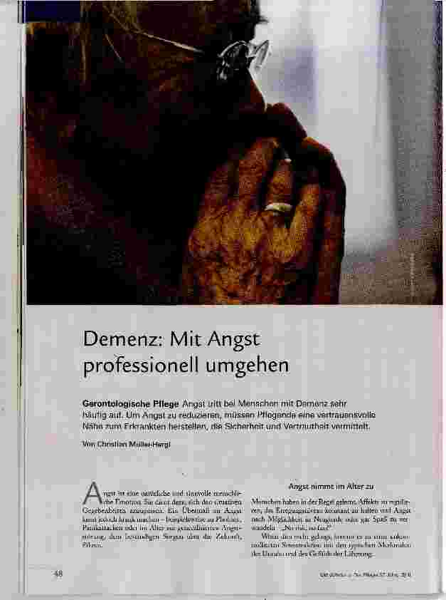 Vorschauseite 1: Demenz: Mit Angst professionell umgehen