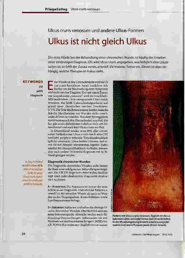 Vorschauseite 1: Ulkus ist nicht gleich Ulkus