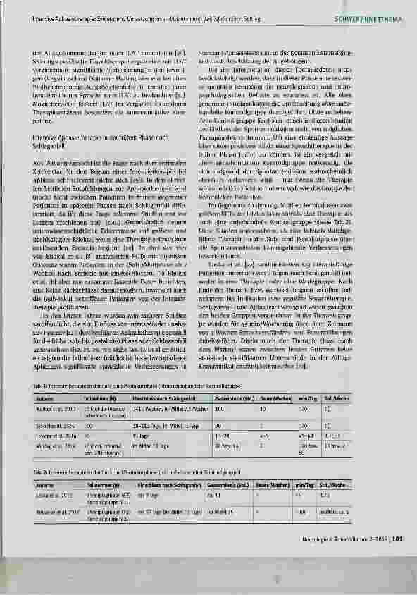 Vorschauseite 3: Intensive Aphasietherapie:Evidenz und Umsetzung im ambulanten und (teil-)stationären Setting