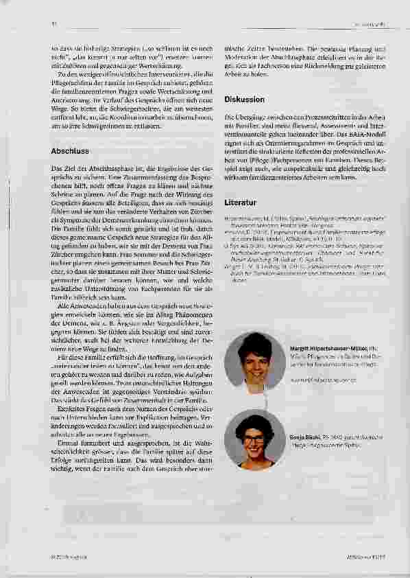 Vorschauseite 4: „Brüchige Unterstützungsnetze“ in der Spitex