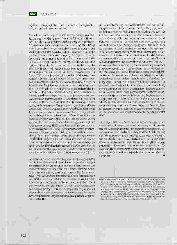 Vorschauseite 2: Stellungnahme des Deutschen Vereins zum Arbeitsentwurf des Bundesministeriums für Gesundheit für ein Gesetz zur Reform der Psychotherapeutenausbildung (PsychThG) vom 25. Juli 2017