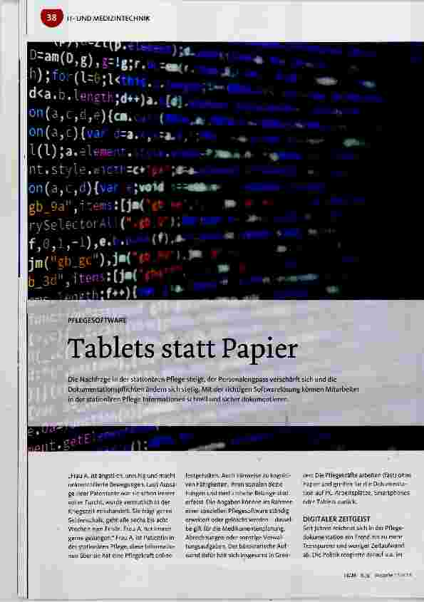 Vorschauseite 1: Tablets statt Papier