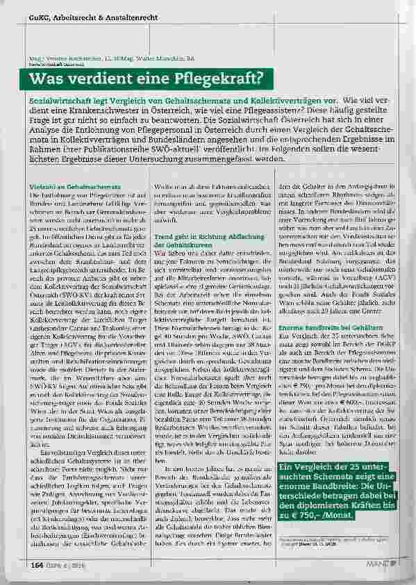 Vorschauseite 1: Was verdient eine Pflegekraft?