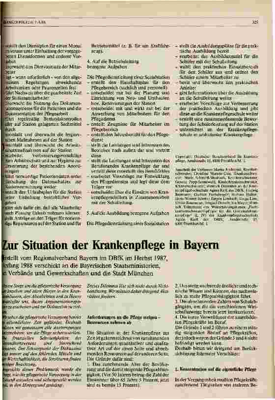 Vorschauseite 2: Konzeption zur Betriebsgestaltung auf der Grundlage des Berufsbildes Krankenpflege des DBfK