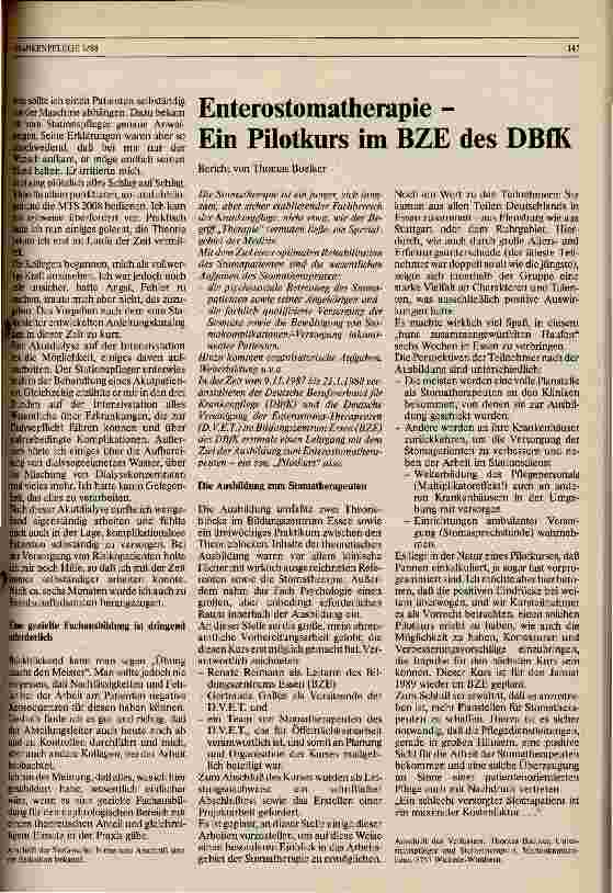 Vorschauseite 2: Meine Anlernzeit in der Dialyse