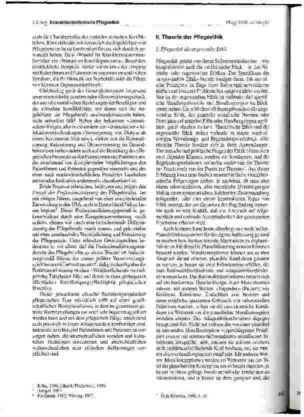 Vorschauseite 2: Interaktionsorientierte Pflegeethik Skizze einer integrierten Theorie, Didaktik und Methodik der Pflegeethik