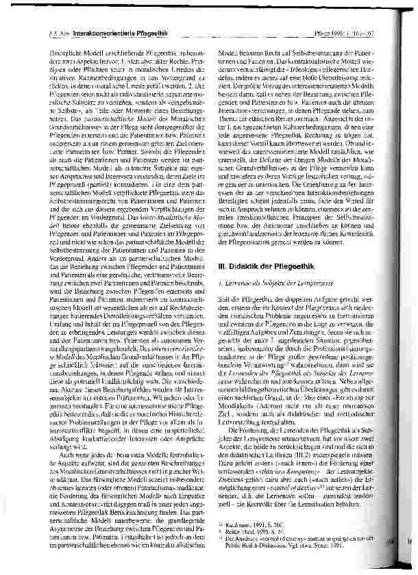 Vorschauseite 4: Interaktionsorientierte Pflegeethik Skizze einer integrierten Theorie, Didaktik und Methodik der Pflegeethik