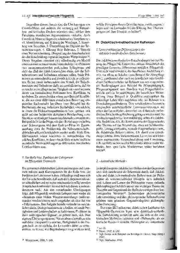 Vorschauseite 6: Interaktionsorientierte Pflegeethik Skizze einer integrierten Theorie, Didaktik und Methodik der Pflegeethik
