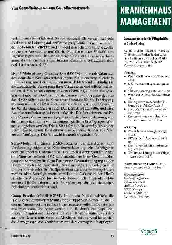 Vorschauseite 2: Was ist eigentlich Managed Care?