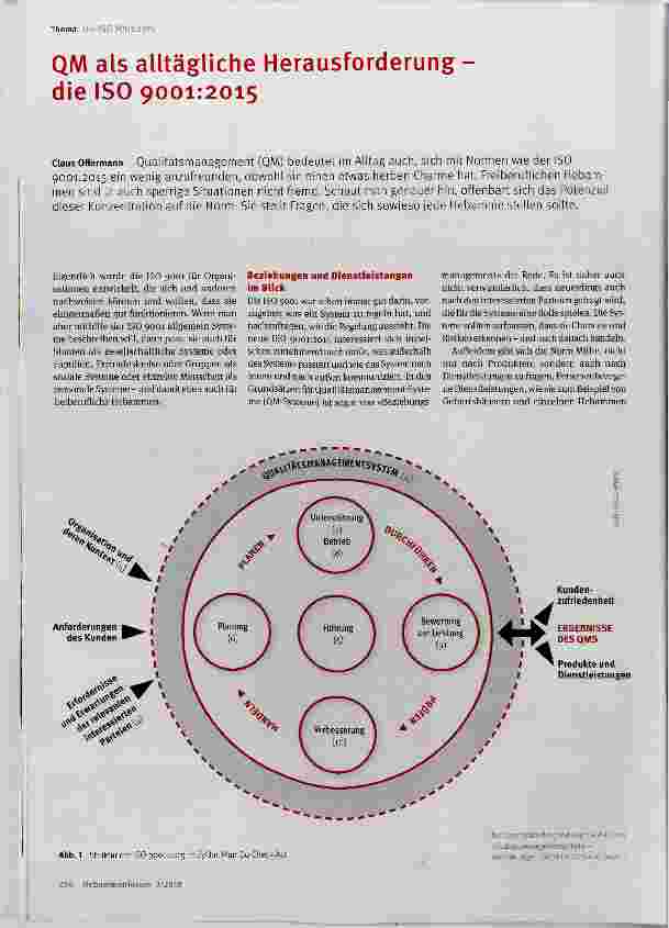 Vorschauseite 1: QM als alltägliche Herausforderung die ISO 9001:2015