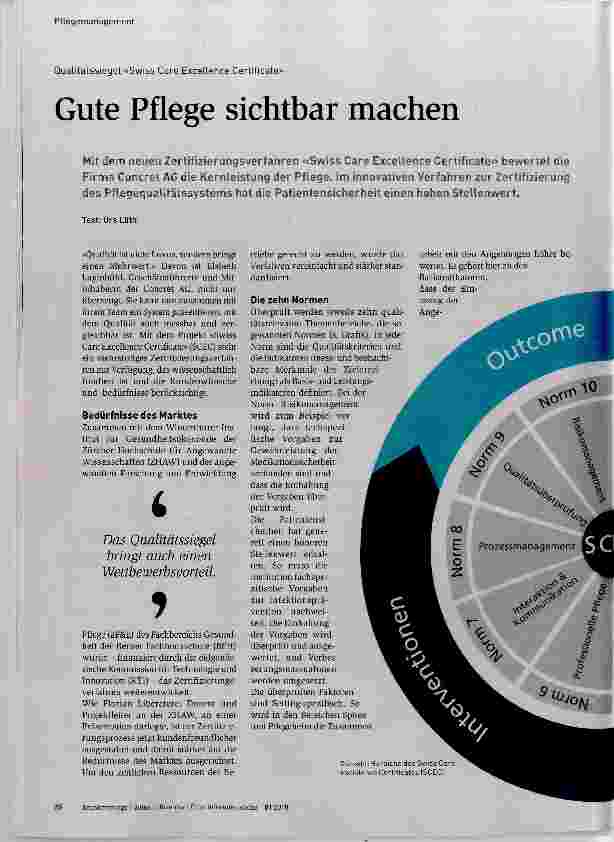 Vorschauseite 1: Gute Pflege sichtbar machen