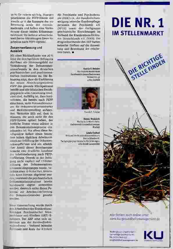Vorschauseite 5: Dokumentationsaufwand in der Psychiatrie