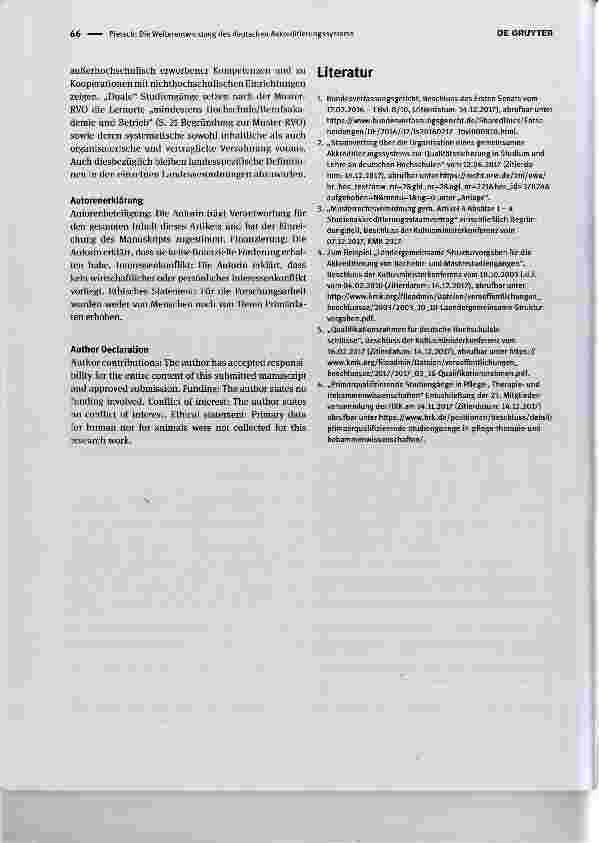 Vorschauseite 3: Die Weiterentwicklung des deutschen Akkreditierungssystems nach dem Beschluss des Bundesverfassungsgerichts