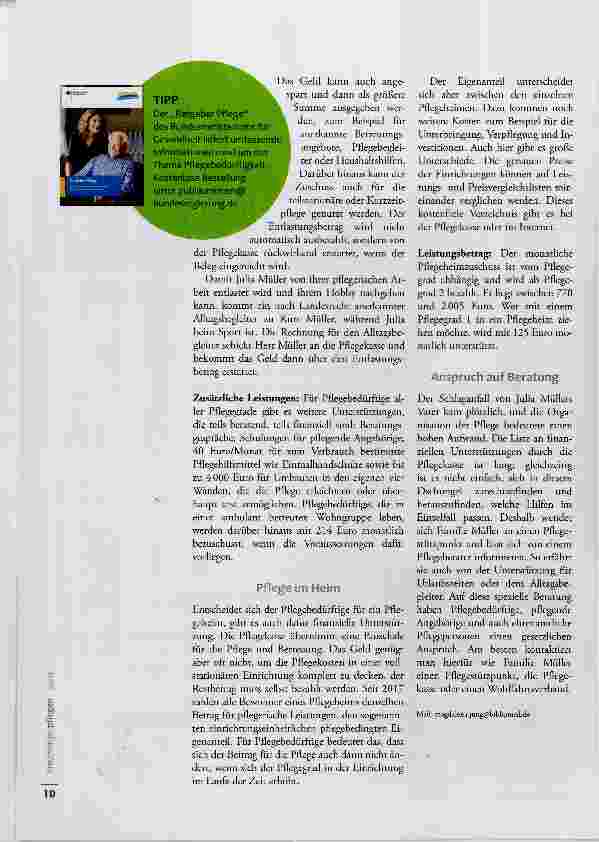Vorschauseite 5: Wer zahlt für die Pflege?