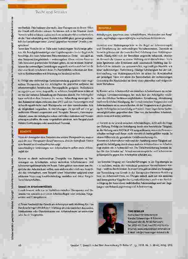 Vorschauseite 3: Gewalt in der Berufsausübung
