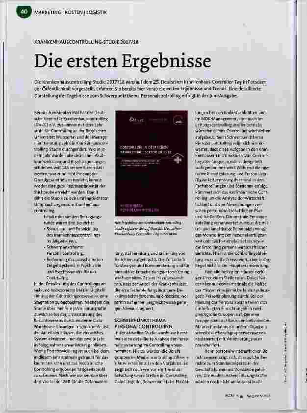 Vorschauseite 1: Die ersten Ergebnisse