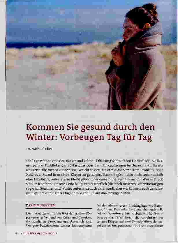 Vorschauseite 1: Kommen Sie gesund durch den Winter: Vorbeugen Tag für Tag