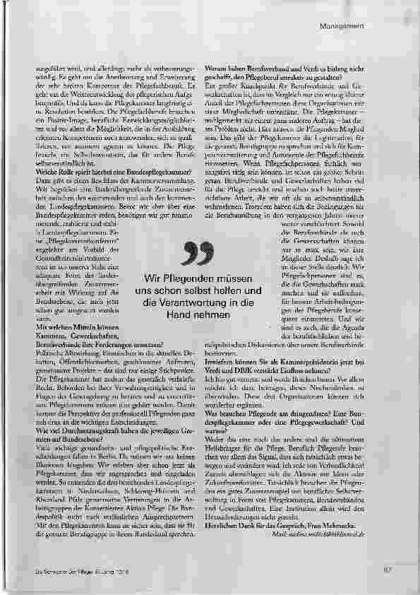 Vorschauseite 4: Eine Institution allein wird den Herausforderungen nicht gerecht