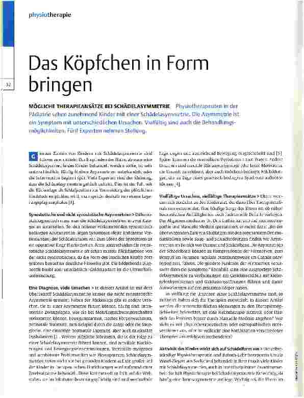 Vorschauseite 1: Das Köpfchen in Form bringen