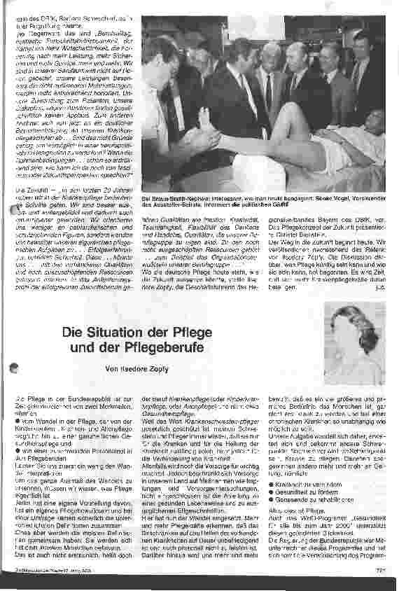 Vorschauseite 1: Die Situation der Pflege und der Pflegeberufe