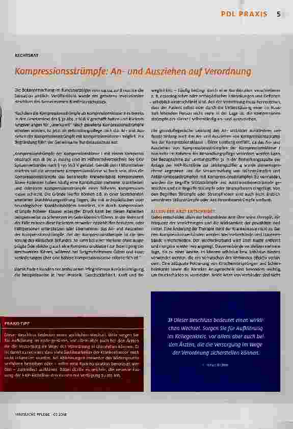 Vorschauseite 1: Kompressionsstrümpfe: Anund Ausziehen auf Verordnung