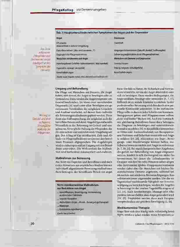 Vorschauseite 3: Demenz und Angst