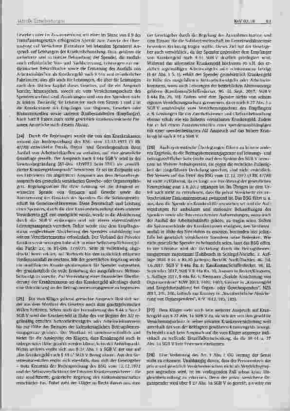 Vorschauseite 3: Erstattung von Verdienstausfall als Krankengeld bei Arbeitsunfähigkeit durch Organspende