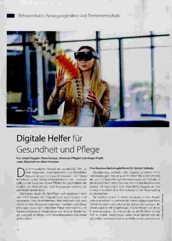 Vorschauseite 1: Digitale Helfer für Gesundheit und Pflege