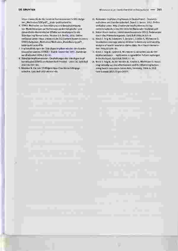 Vorschauseite 6: Impfprävention in Deutschland: Ein Überblickzu den Entwicklungen der letzten 25 JahrenThe Immunization system in Germany: Developments in the past 25 years