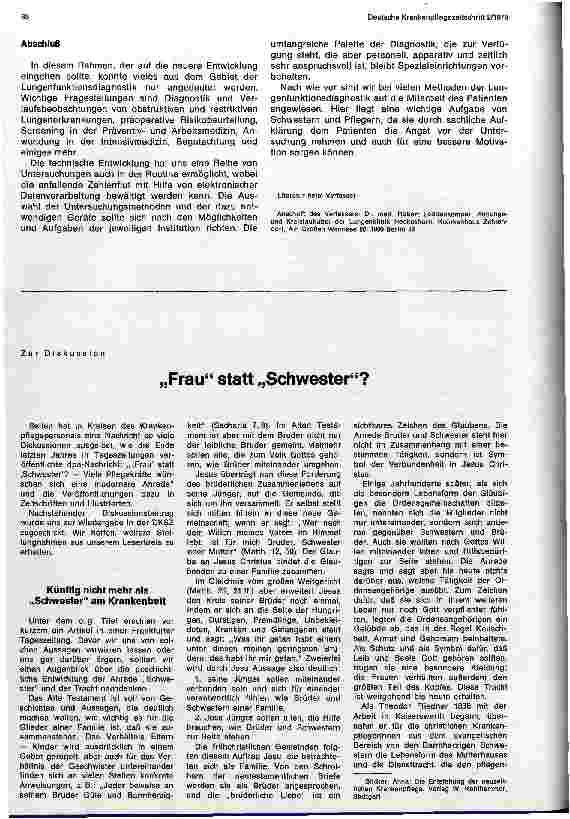 Vorschauseite 1: Frau statt Schwester
