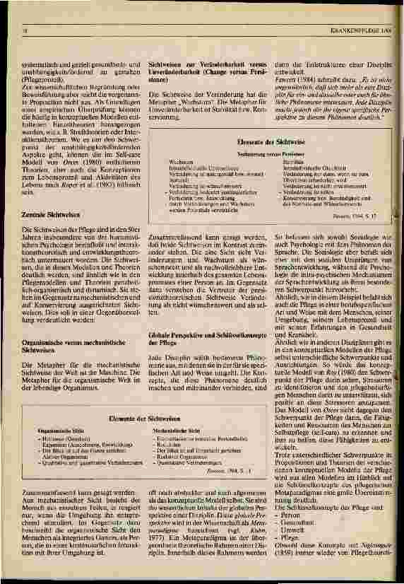 Vorschauseite 2: Konzeptuelle Modelle und Theorien der Pflege