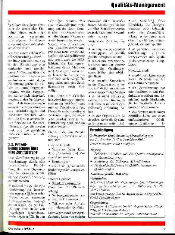 Vorschauseite 4: Umsetzung einer Qualitätspolitik in Gesundheitseinrichtungen