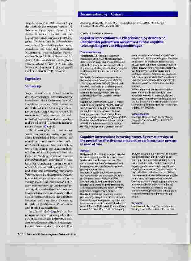 Vorschauseite 3: Kognitive Interventionen in Pflegeheimen