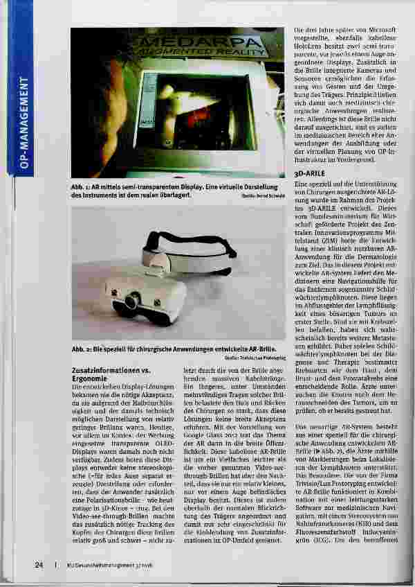Vorschauseite 2: Augmented Reality im OP