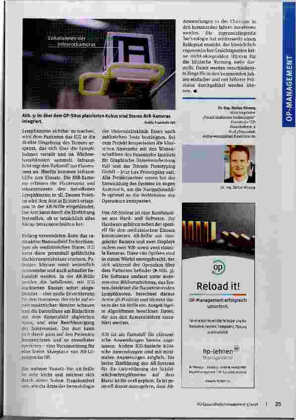 Vorschauseite 3: Augmented Reality im OP
