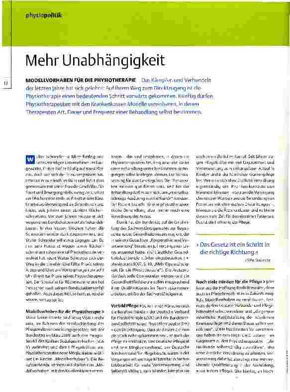 Vorschauseite 1: Mehr Unabhängigkeit