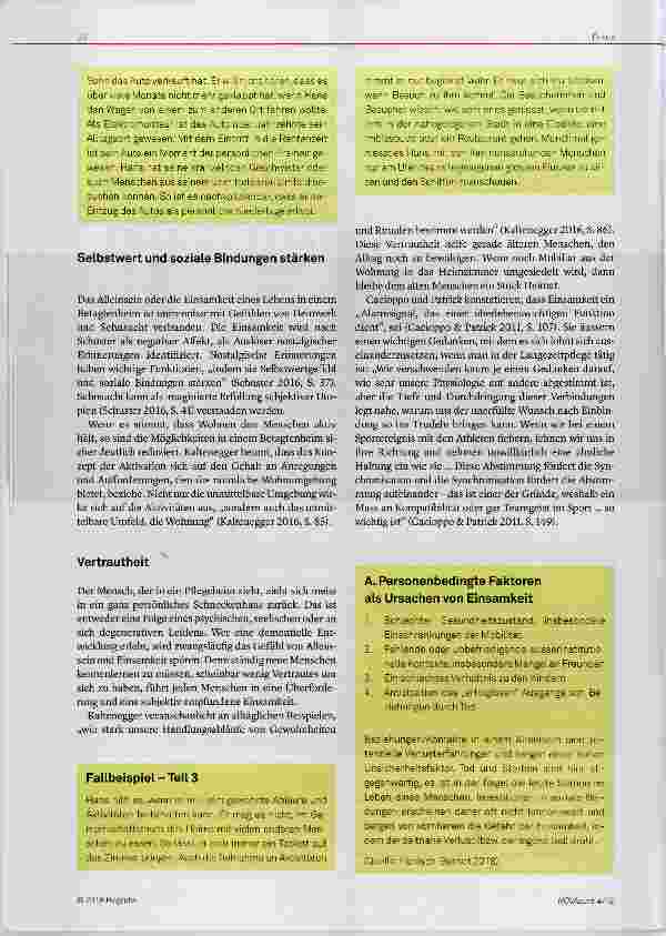 Vorschauseite 2: Einsamkeit im Pflegeheim
