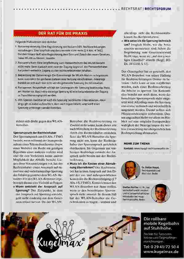 Vorschauseite 2: WLAN-Betrieb im Pflegeheim