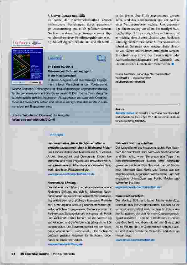 Vorschauseite 3: Nachbarschaftsarbeit
