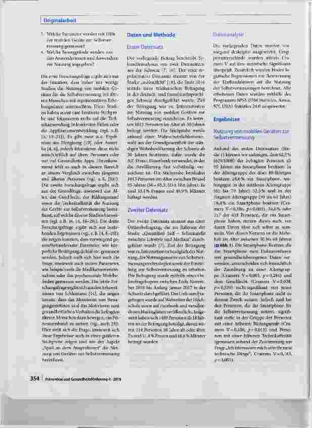 Vorschauseite 2: „Quantified seniors" Technisch unterstützte Selbstvermessung bei älteren Personen