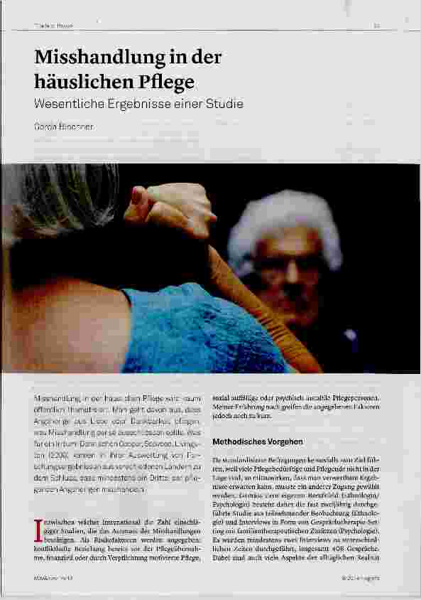 Vorschauseite 1: Misshandlung in der häuslichen Pflege