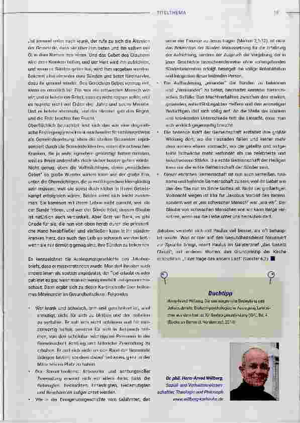 Vorschauseite 2: Heilsame Gemeinschaft ÜBER DAS CHRISTLICHE MITEINANDER IM GESUNDHEITSDIENST