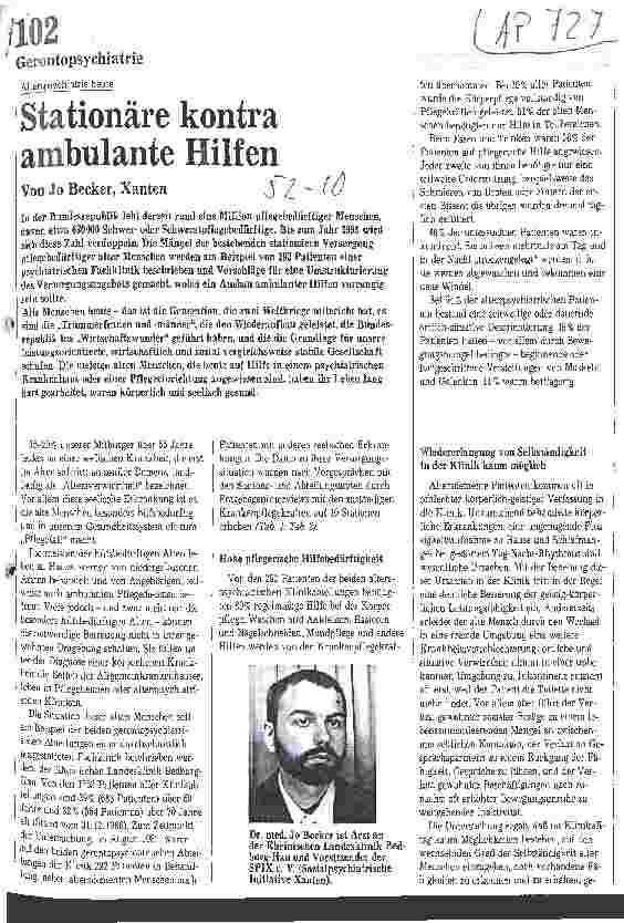 Vorschauseite 1: Stationäre kontra ambulante Hilfen